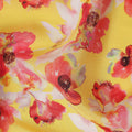 Yellow Floral Printed Viscose Crepe 110cm