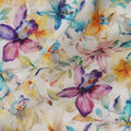 Multicolor Floral Jacquard Viscose Crepe 110cm