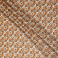 Beige Floral Jacquard Viscose Crepe 110cm