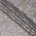Grey Abstract Silk Chiffon Fabric with Metallic Lurex, 140 Cms, South Korea-D25488
