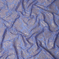 Blue Bouquet Silk Chiffon Garbasaar 2 Meter Piece