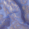 Blue Bouquet Silk Chiffon Garbasaar 2 Meter Piece