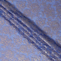 Blue Bouquet Silk Chiffon Garbasaar 2 Meter Piece