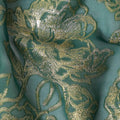Green Bouquet Silk Chiffon Garbasaar 2 Meter Piece
