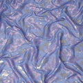Purple Floral Silk Chiffon Garbasaar Metallic Lurex