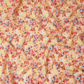 Yellow Floral Gold Dot Viscose Crepe 110cm