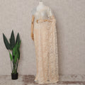 Champagne Peach French Chantilly Lace Saree