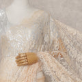 Champagne Peach French Chantilly Lace Saree