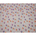 Grey Base Multicolor Floral Printed Pure Silk Satin Fabric 140 Cms Width Made in South Korea-D24921