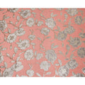 Peach Traditional Somali Silk Chiffon Velvet Makmal Dirac Fabric, 140 Cms Width, 3.5 Mtrs Piece, Made in South Korea-D26164