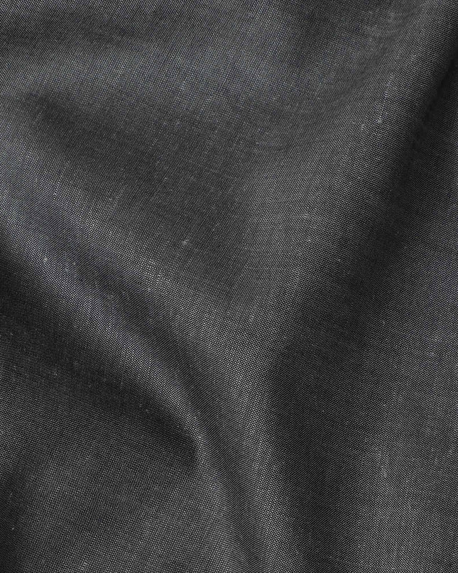Dark Charcoal Pure Linen 60 Lea Fabric 150cm
