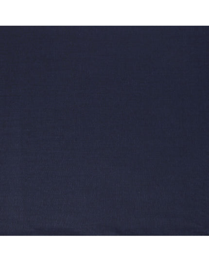 قماش كتان أزرق داكن مخلوط، تصميم سادة، عرض 140 سم، الهند - D25540