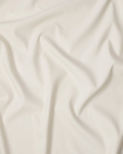 Ivory Blended Linen Fabric Plain Solid Design, 140 Cms Width, India-D25538