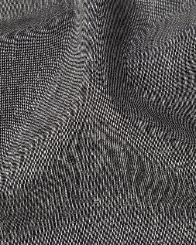 Medium Grey Pure Linen 60 Lea Fabric 150cm India