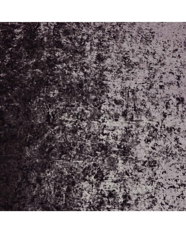 Plum Purple Crushed Texture Synthetic Blended Velvet Fabric, 110 Cms Width, South Korea-D25267 Regal Fabrics