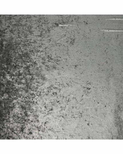 Green Crushed Texture Synthetic Blended Velvet Fabric, 140 Cms Width, South Korea-D25261