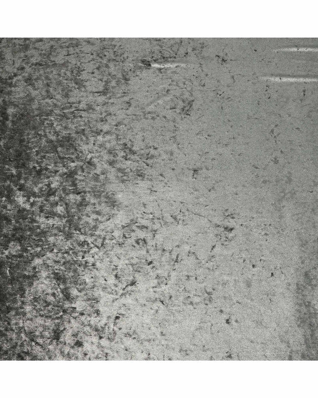 Green Crushed Texture Synthetic Blended Velvet Fabric, 140 Cms Width, South Korea-D25261