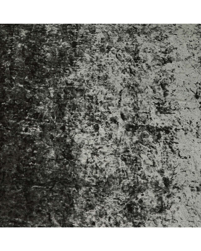 Olive Green Crushed Texture Synthetic Blended Velvet Fabric, 140 Cms Width, South Korea-D25263 Regal Fabrics