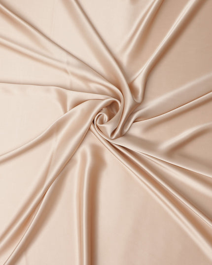 Beige Plain Silk Satin Fabric 110cm | Chinese
