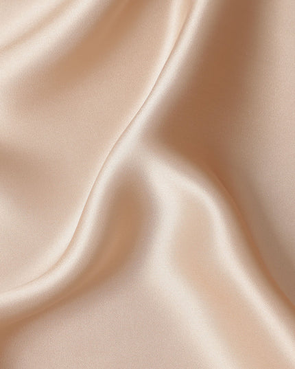 Beige Plain Silk Satin Fabric 110cm | Chinese