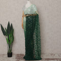 Mint To Forest Green French Chantilly Lace Saree
