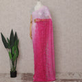 Blush To Fuchsia French Chantilly Lace Saree
