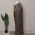 Bronze Mocha French Chantilly Lace Saree