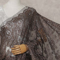 Bronze Mocha French Chantilly Lace Saree