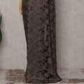 Bronze Mocha French Chantilly Lace Saree