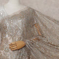 Gold French Chantilly Lace Saree | Regal