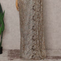 Gold French Chantilly Lace Saree | Regal