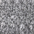 Black and Silver Floral Sequin & Thread Embroidered Nylon Tulle Fabric, 140 cm Width, Made in China-D26633