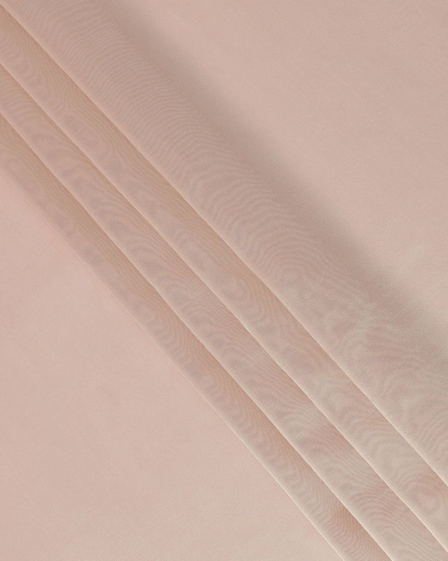 Peach Premium French Silk Lame Fabric, 110 Cms, France-D25125