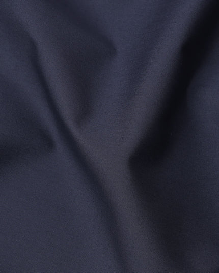 Navy Blue Plain Swiss Cotton Shirting Fabric, 150 Cms, Switzerland-D24933