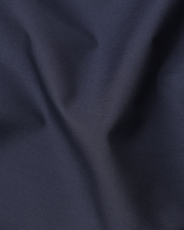 Navy Blue Plain Swiss Cotton Shirting Fabric, 150 Cms, Switzerland-D24933