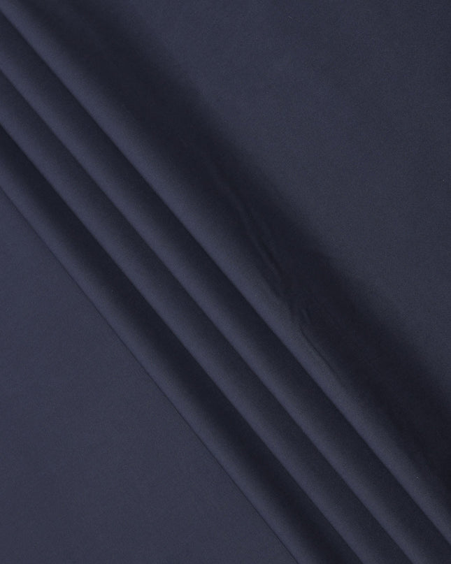 Navy Blue Plain Swiss Cotton Shirting Fabric, 150 Cms, Switzerland-D24933