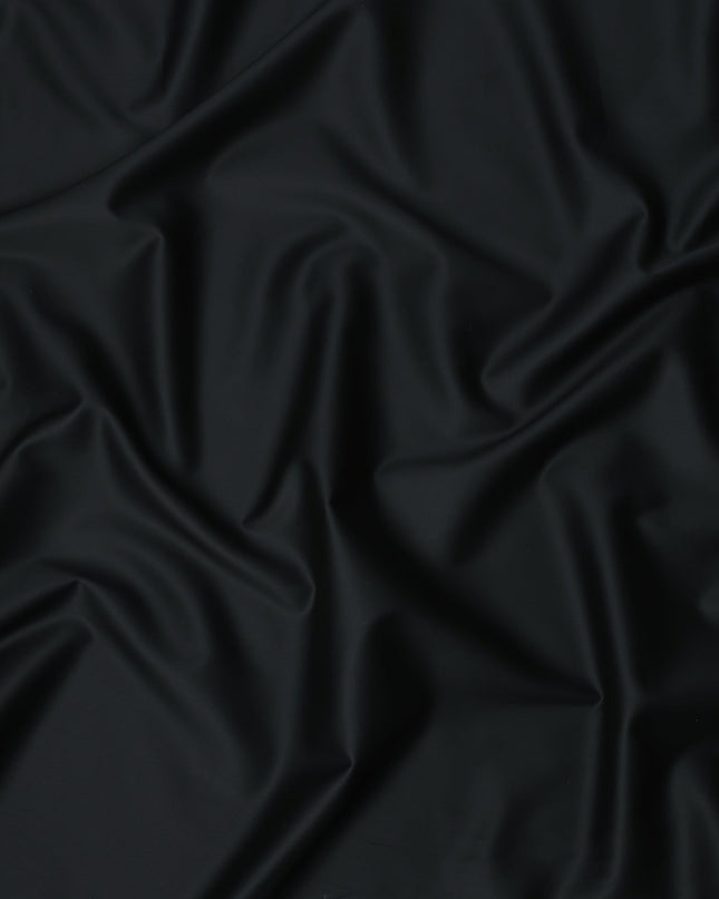 Black Premium Swiss 100% Cotton Shirting Fabric, Width 150 Cms, Made in Switzerland-D25029