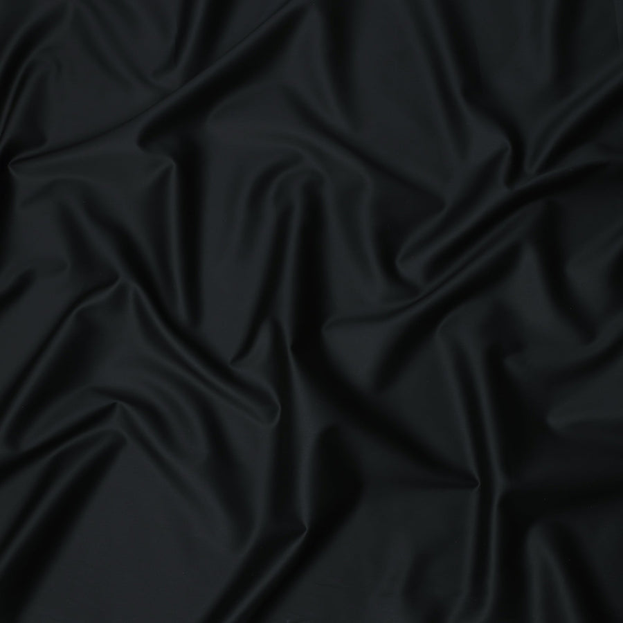 Black Premium Swiss 100% Cotton Shirting Fabric, Width 150 Cms, Made in Switzerland-D25029