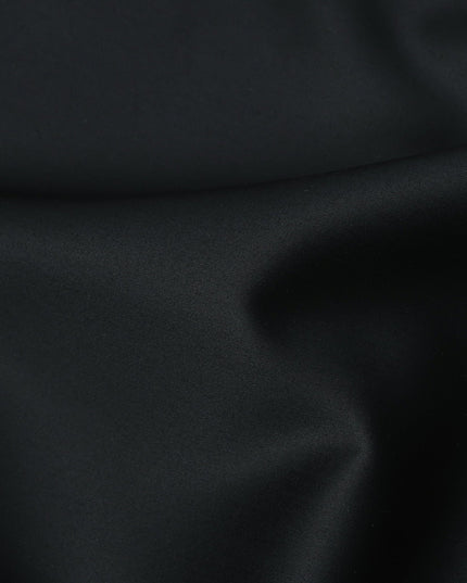 Black Premium Swiss 100% Cotton Shirting Fabric, Width 150 Cms, Made in Switzerland-D25029