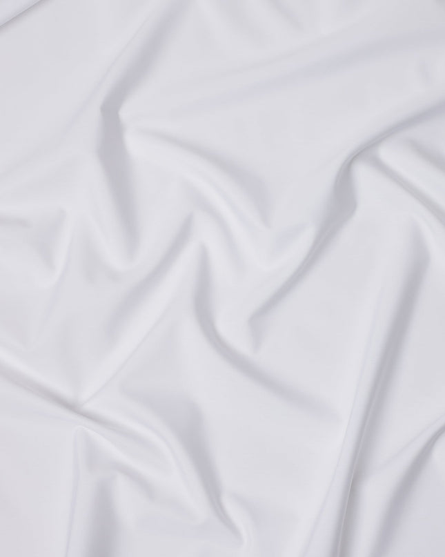 White Solid Premium 100% Swiss Cotton Shirting Fabric, 150 Cms, Switzerland-D24685 Regal Fabrics