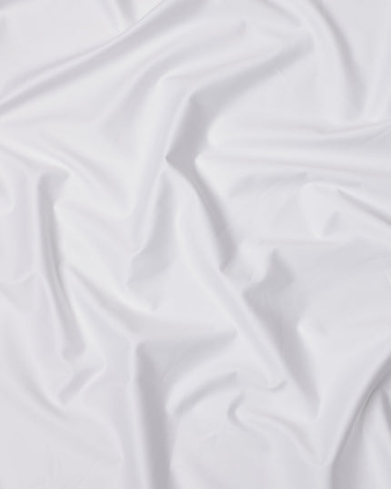Ice White Solid Premium 100% Swiss Cotton Shirting Fabric, 150 Cms, Switzerland-D24689