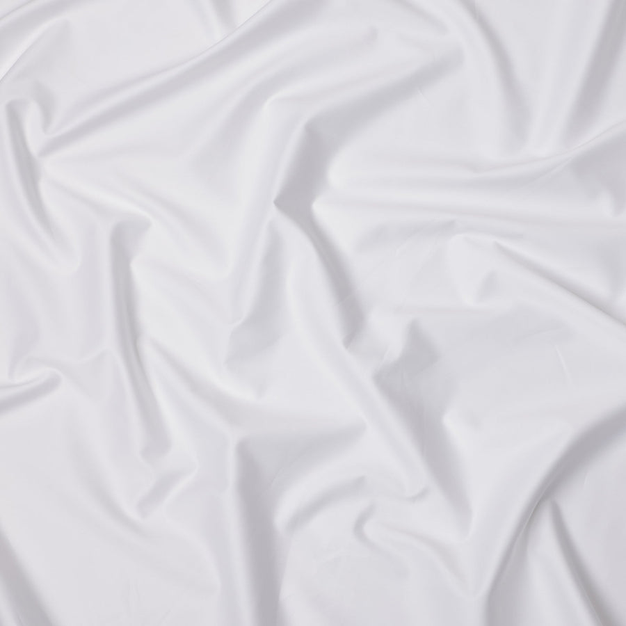 Ice White Solid Premium 100% Swiss Cotton Shirting Fabric, 150 Cms, Switzerland-D24689