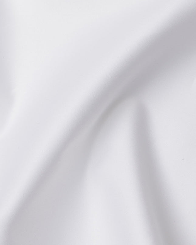 Ice White Solid Premium 100% Swiss Cotton Shirting Fabric, 150 Cms, Switzerland-D24689