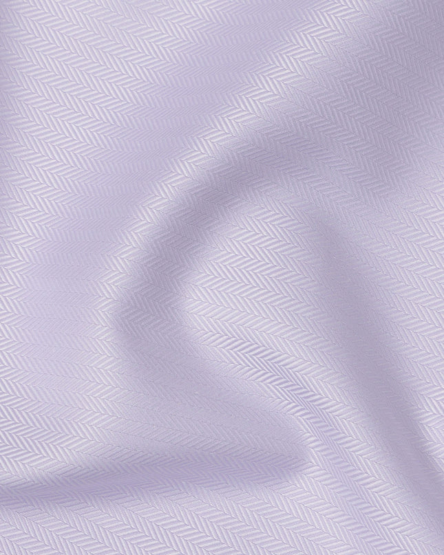 Lavender Herringbone Weave Premium 100% Swiss Cotton Shirting Fabric, 150 Cms, Switzerland-D24690
