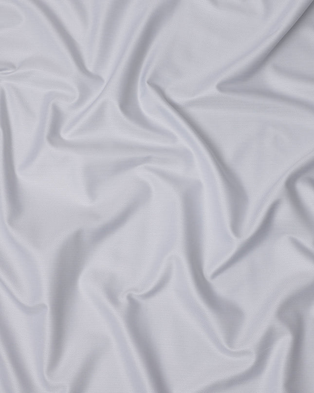 Silver Grey Herringbone Weave Premium 100% Swiss Cotton Shirting Fabric, 150 Cms, Switzerland-D24691