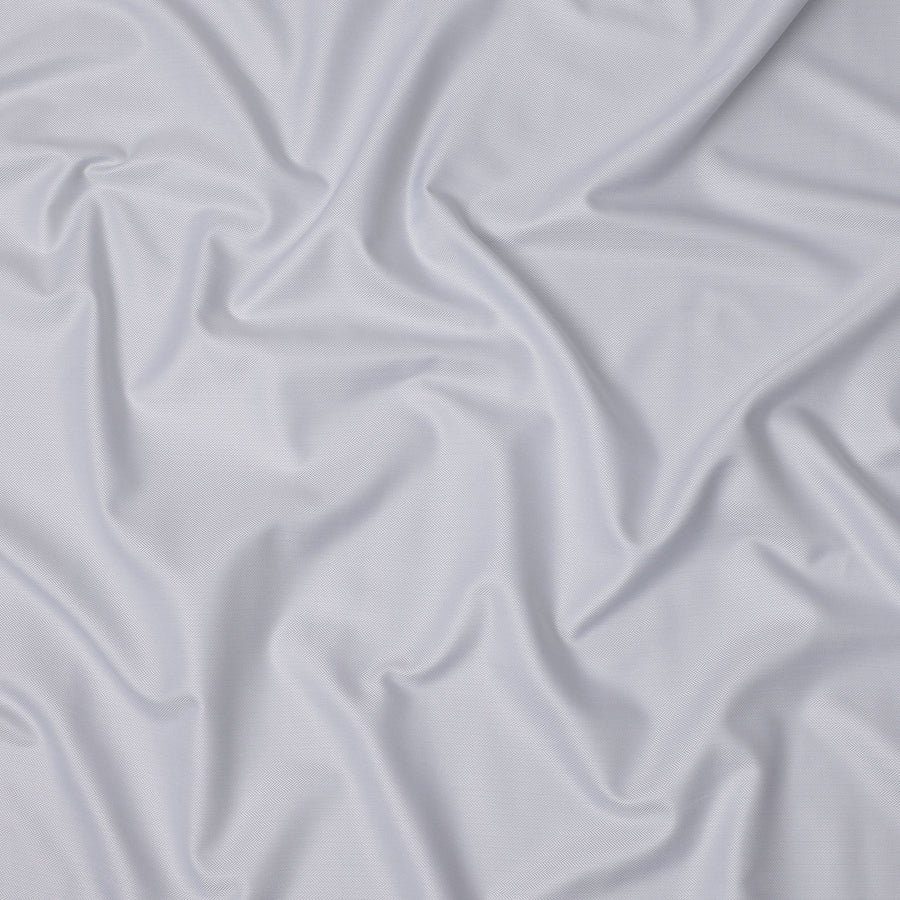 قماش قمصان قطني سويسري فاخر 100% بنقشة متعرجة باللون الرمادي الفضي، 150 سم، سويسرا - D24691