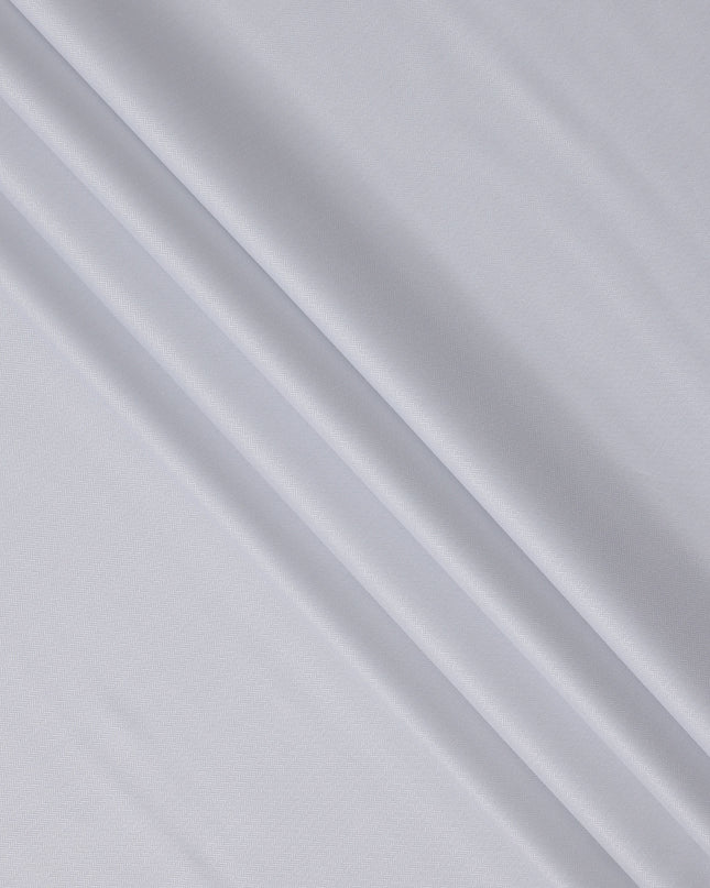 Silver Grey Herringbone Weave Premium 100% Swiss Cotton Shirting Fabric, 150 Cms, Switzerland-D24691