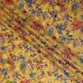 Yellow Bouquet Floral Jacquard Viscose Crepe 110cm