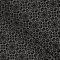 Black Geometric Pure Silk Crepe Fabric 110cm - 0685602