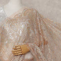 Rose Gold Champagne French Chantilly Lace Saree